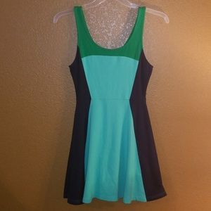 Green and Blue dress